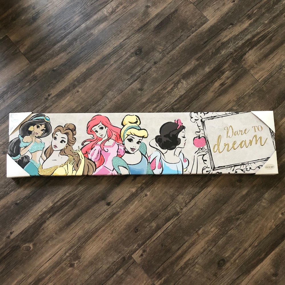 Disney Princess "Dare to Dream" Glitter Canvas